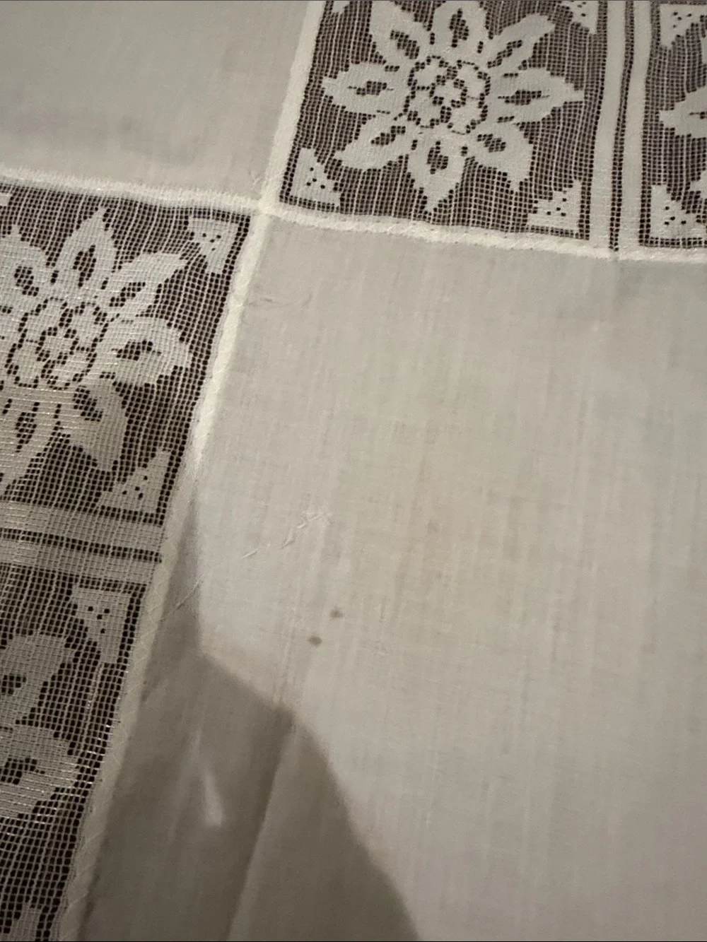 White Lace Square Tablecloth - Classic Home Dining 41 x 41 inches